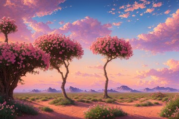 Obraz na płótnie Canvas 砂漠の秘境：生と死が共存する大自然の饗宴 - Generative AI 7