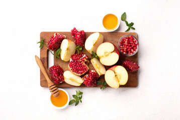 Rosh Hashanah, Jewish New Year Autumn Holiday Background.