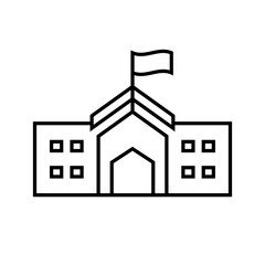 School Building Line Element