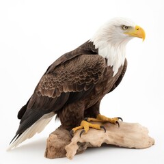 Obraz premium Bald Eagle bird isolated on white background. Generative AI