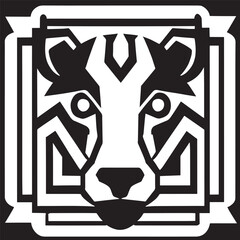 animal design black and white