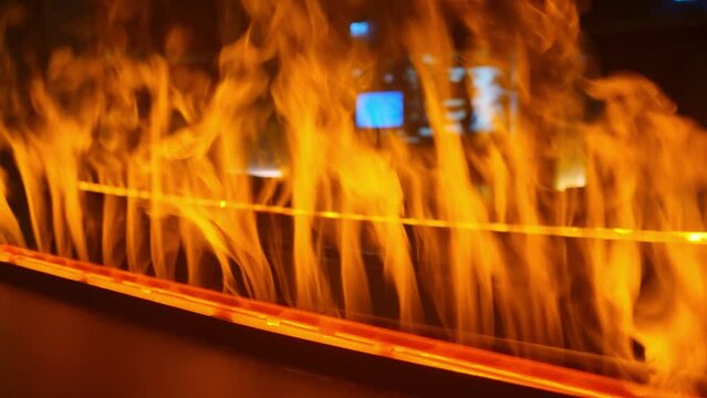Sticky video on fire. Flame of fire