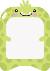 Cute Monster Character Name Tag