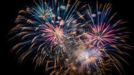 fireworks in the night sky 4th of July