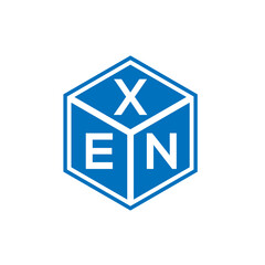 XEN letter logo design on white background. XEN creative initials letter logo concept. XEN letter design.
