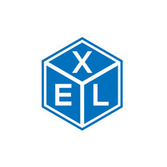 XEL letter logo design on white background. XEL creative initials letter logo concept. XEL letter design.
