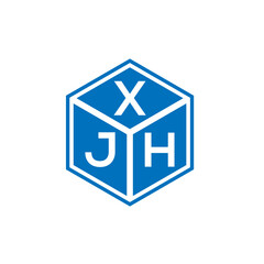 XJH letter logo design on black background. XJH creative initials letter logo concept. XJH letter design.
