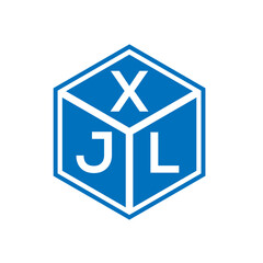 XJL letter logo design on black background. XJL creative initials letter logo concept. XJL letter design.
