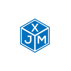 XJM letter logo design on black background. XJM creative initials letter logo concept. XJM letter design.
