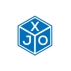 XJO letter logo design on black background. XJO creative initials letter logo concept. XJO letter design.

