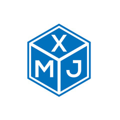 XMJ letter logo design on black background. XMJ creative initials letter logo concept. XMJ letter design.
