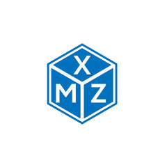 XMZ letter logo design on black background. XMZ creative initials letter logo concept. XMZ letter design.
