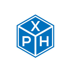 XPH letter logo design on black background. XPH creative initials letter logo concept. XPH letter design.

