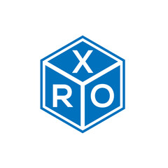 XRO letter logo design on black background. XRO creative initials letter logo concept. XRO letter design.
