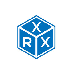 XRX letter logo design on black background. XRX creative initials letter logo concept. XRX letter design.

