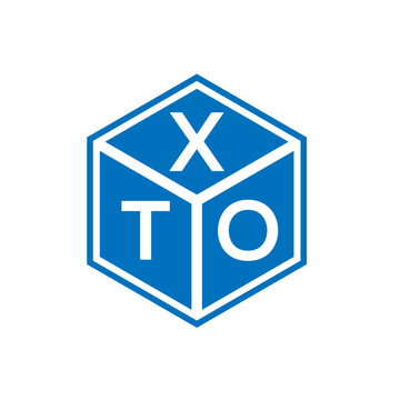 XTO letter logo design on black background. XTO creative initials letter logo concept. XTO letter design.
