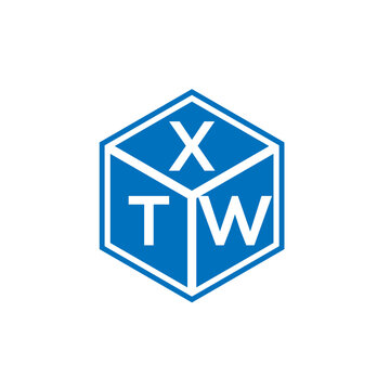 XTW letter logo design on black background. XTW creative initials letter logo concept. XTW letter design.
