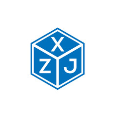 XZJ letter logo design on black background. XZJ creative initials letter logo concept. XZJ letter design.
