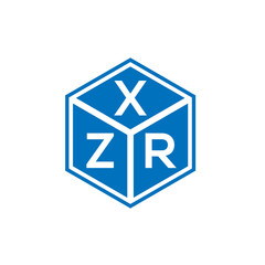 XZR letter logo design on black background. XZR creative initials letter logo concept. XZR letter design.
