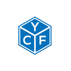 YCF letter logo design on black background. YCF creative initials letter logo concept. YCF letter design.
