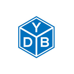 YDB letter logo design on black background. YDB creative initials letter logo concept. YDB letter design.
