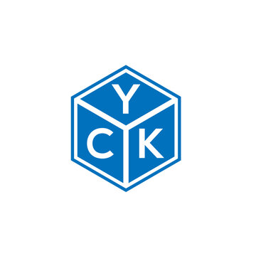 YCK letter logo design on black background. YCK creative initials letter logo concept. YCK letter design.
