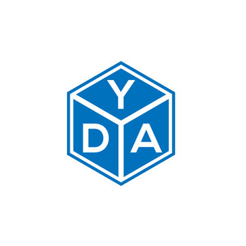 YDA letter logo design on black background. YDA creative initials letter logo concept. YDA letter design.
