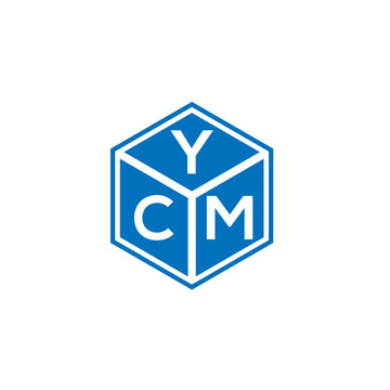 YCM letter logo design on black background. YCM creative initials letter logo concept. YCM letter design.
