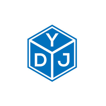 YDJ letter logo design on black background. YDJ creative initials letter logo concept. YDJ letter design.
