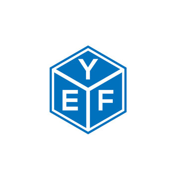 YEF letter logo design on black background. YEF creative initials letter logo concept. YEF letter design.
