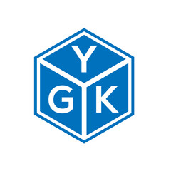 YGK letter logo design on white background. YGK creative initials letter logo concept. YGK letter design.
