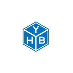 YHB letter logo design on white background. YHB creative initials letter logo concept. YHB letter design.
