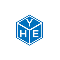 YHE letter logo design on white background. YHE creative initials letter logo concept. YHE letter design.
