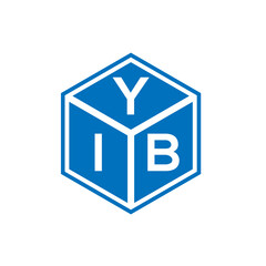 YIB letter logo design on white background. YIB creative initials letter logo concept. YIB letter design.
