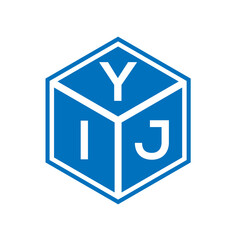 YIJ letter logo design on white background. YIJ creative initials letter logo concept. YIJ letter design.
