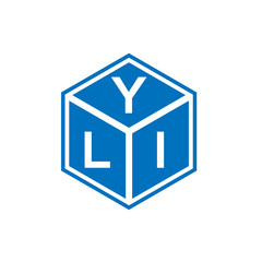 YLI letter logo design on white background. YLI creative initials letter logo concept. YLI letter design.
