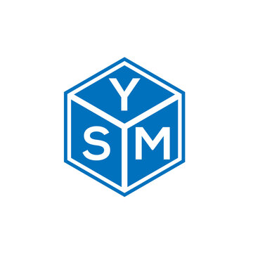 YSM letter logo design on white background. YSM creative initials letter logo concept. YSM letter design.
