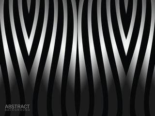 Black abstract background design. Modern wavy lines pattern. In monochrome. Premium line texture for digital banners, business backgrounds. Dark horizontal vector template.