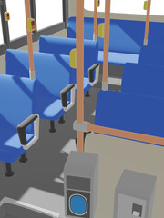 バス車内　3D