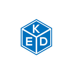 KED letter logo design on white background. KED creative initials letter logo concept. KED letter design.
