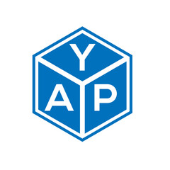 YAP letter logo design on white background. YAP creative initials letter logo concept. YAP letter design.
