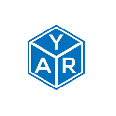 YAR letter logo design on white background. YAR creative initials letter logo concept. YAR letter design.
