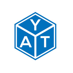 YAT letter logo design on white background. YAT creative initials letter logo concept. YAT letter design.
