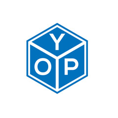 YOP letter logo design on white background. YOP creative initials letter logo concept. YOP letter design.
