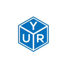 YUR letter logo design on white background. YUR creative initials letter logo concept. YUR letter design.
