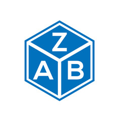 ZAB letter logo design on white background. ZAB creative initials letter logo concept. ZAB letter design.

