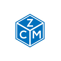ZCM letter logo design on white background. ZCM creative initials letter logo concept. ZCM letter design.
