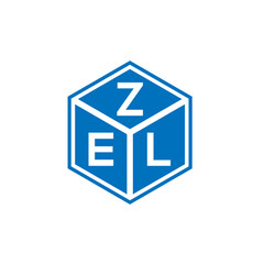 ZEL letter logo design on white background. ZEL creative initials letter logo concept. ZEL letter design.
