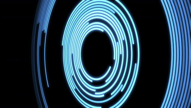 3D Arc Offset D Audio Reactive Equalizer Blue Y50 Degrees Large VJ Loop Animation 01