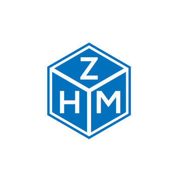 ZHM letter logo design on white background. ZHM creative initials letter logo concept. ZHM letter design.
